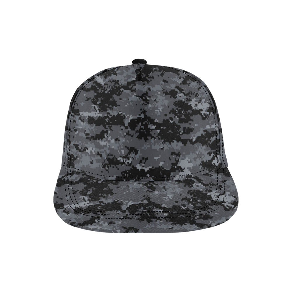 ACU Digital Black Camouflage Snapback Cap