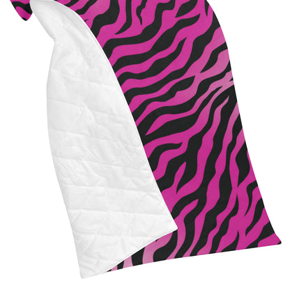Pink Zebra Premium Quilt