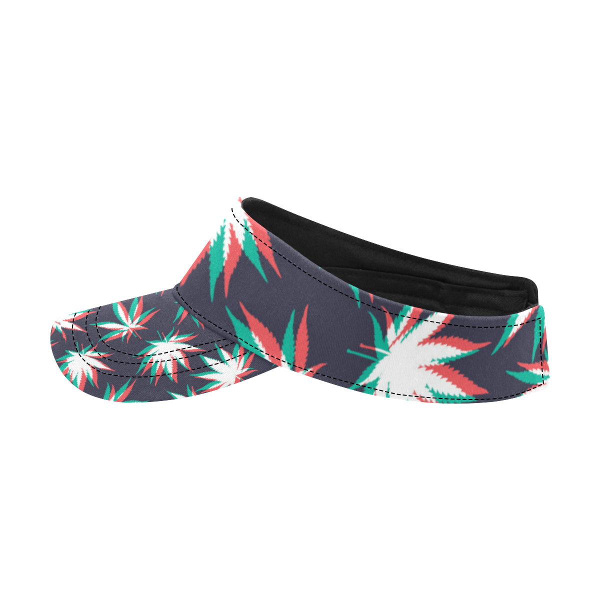 Pot Leaf Pattern Print Design A01 Unisex Sun Visor