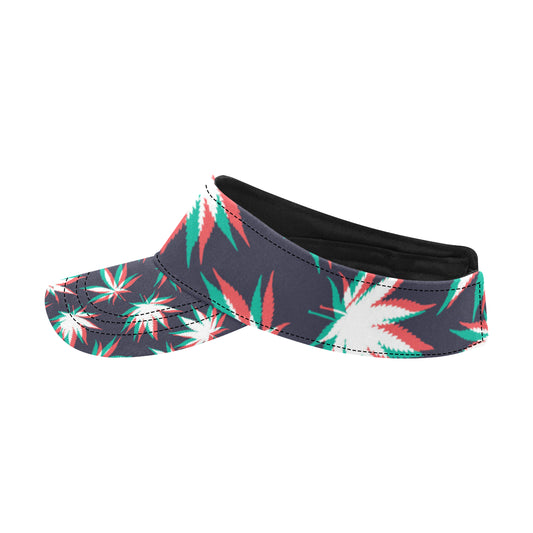 Pot Leaf Pattern Print Design A01 Unisex Sun Visor