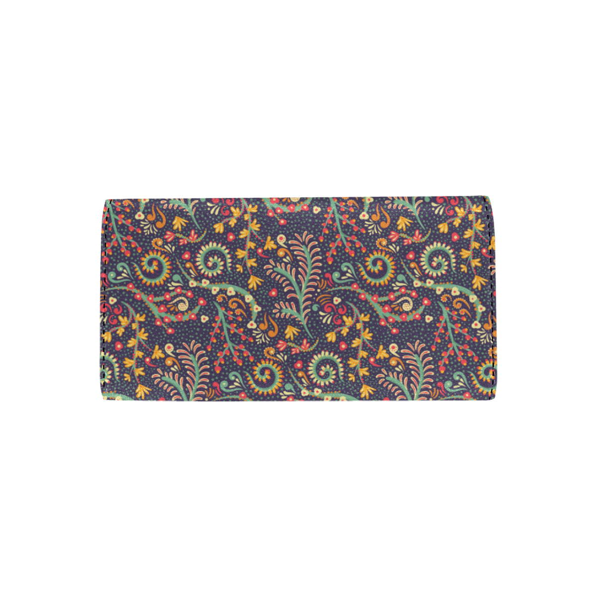 Bohemian Pattern Print Design 08 Women's Trifold Wallet