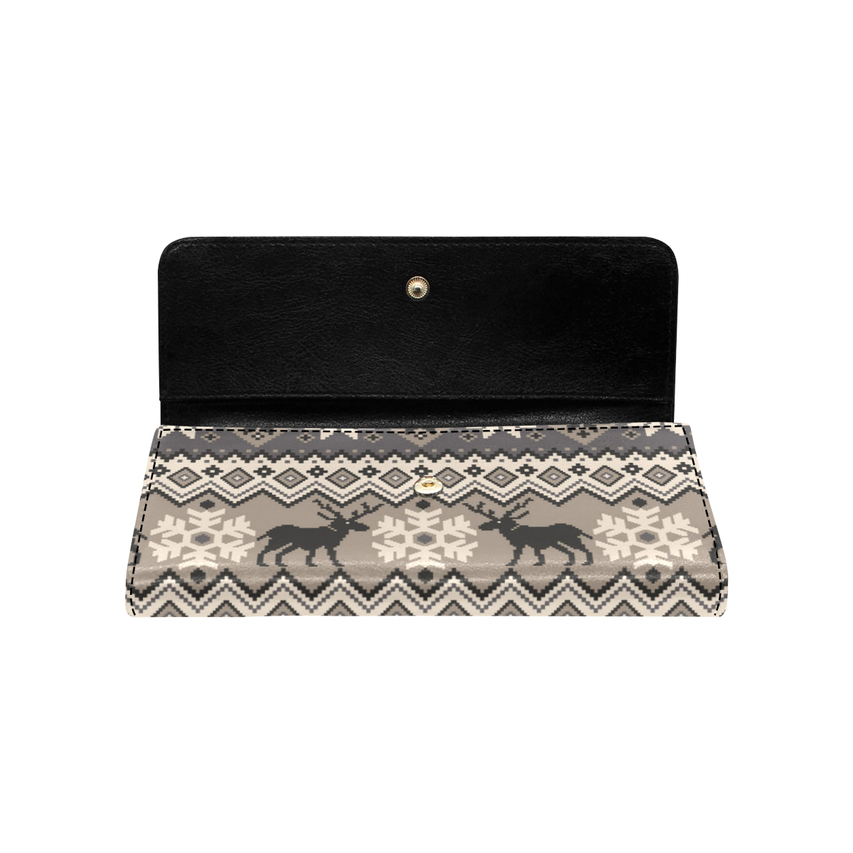 Nordic Pattern Print Design A01 Women's Trifold Wallet