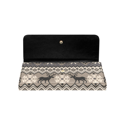 Nordic Pattern Print Design A01 Women's Trifold Wallet