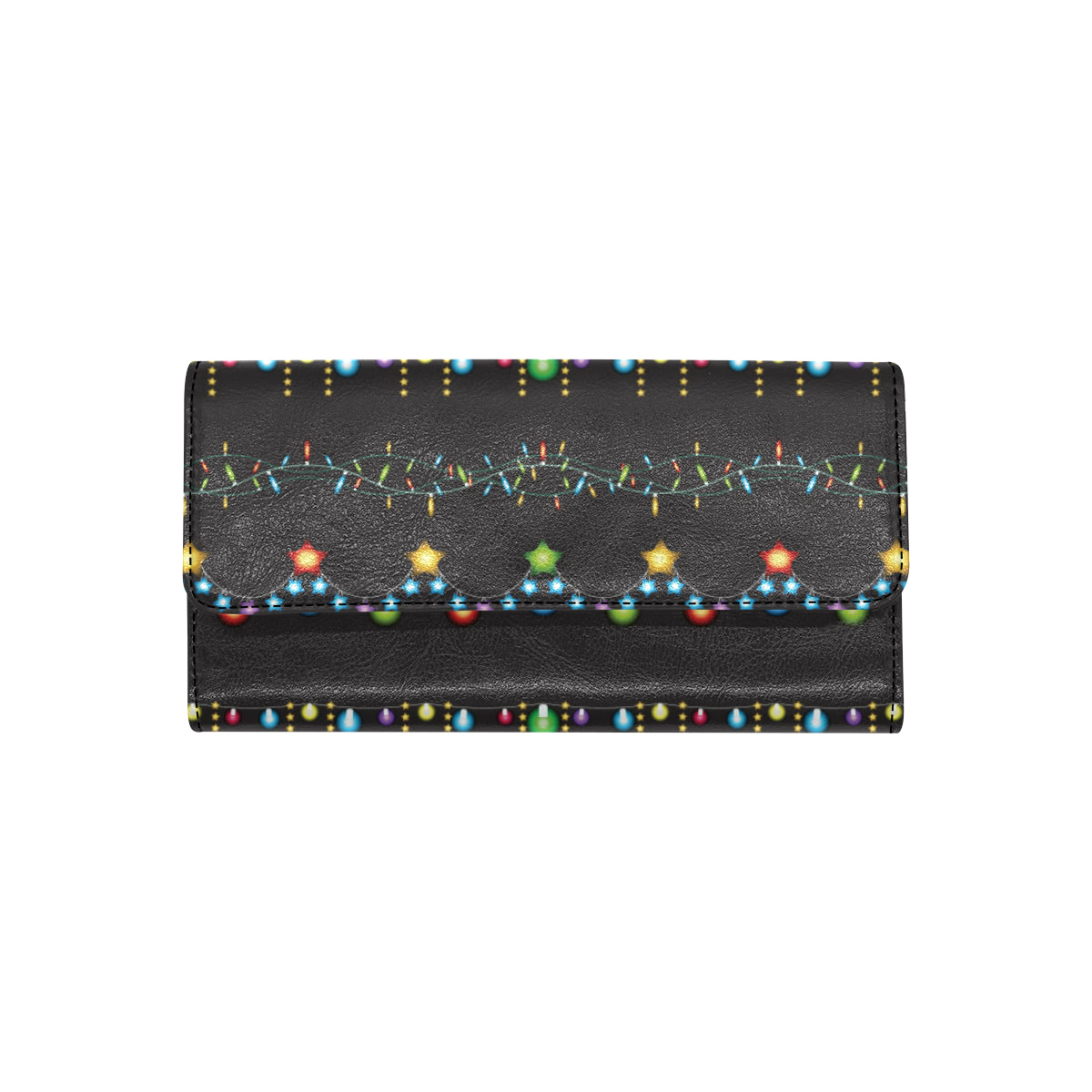 Christmas Light Pattern Print Design 01 Women's Trifold Wallet