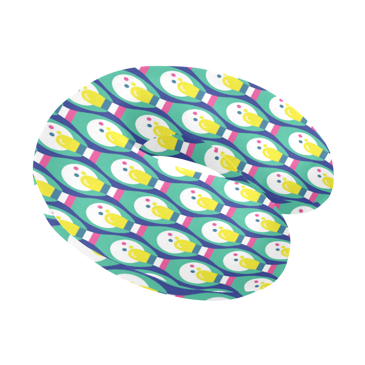 Bowling Pattern Print Design 04 U-Shaped Travel Neck Pillow