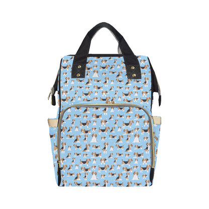 Beagle Pattern Print Design 03 Diaper Bag Backpack
