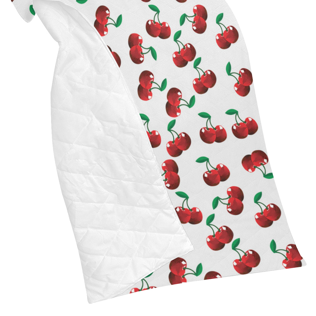 Cherry Pattern Print Design 01 Premium Quilt