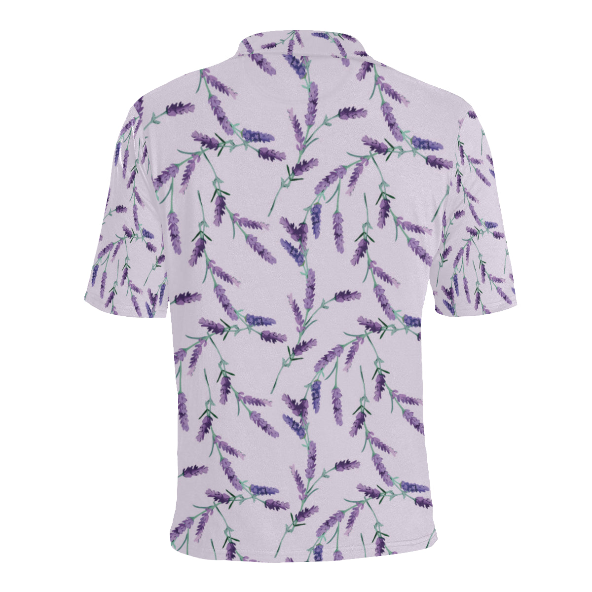 Lavender Pattern Print Design 02 Men Polo Shirt