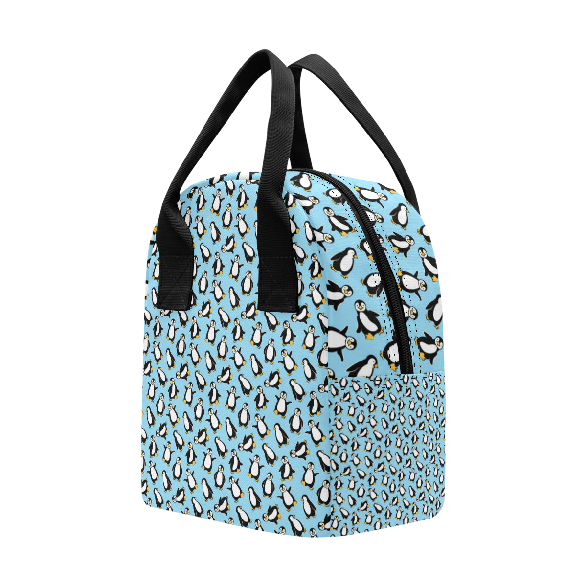 Penguin Happy Print Insulated Lunch Bag