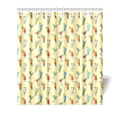 Cocktail Pattern Print Design 02 Shower Curtain
