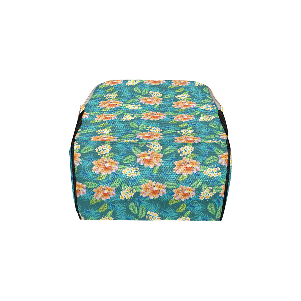 Plumeria Tropical Flower Design Print Diaper Bag Backpack