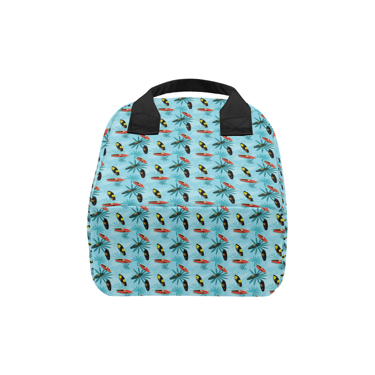 Surfboard Themed Pattern Insulated Lunch Bag