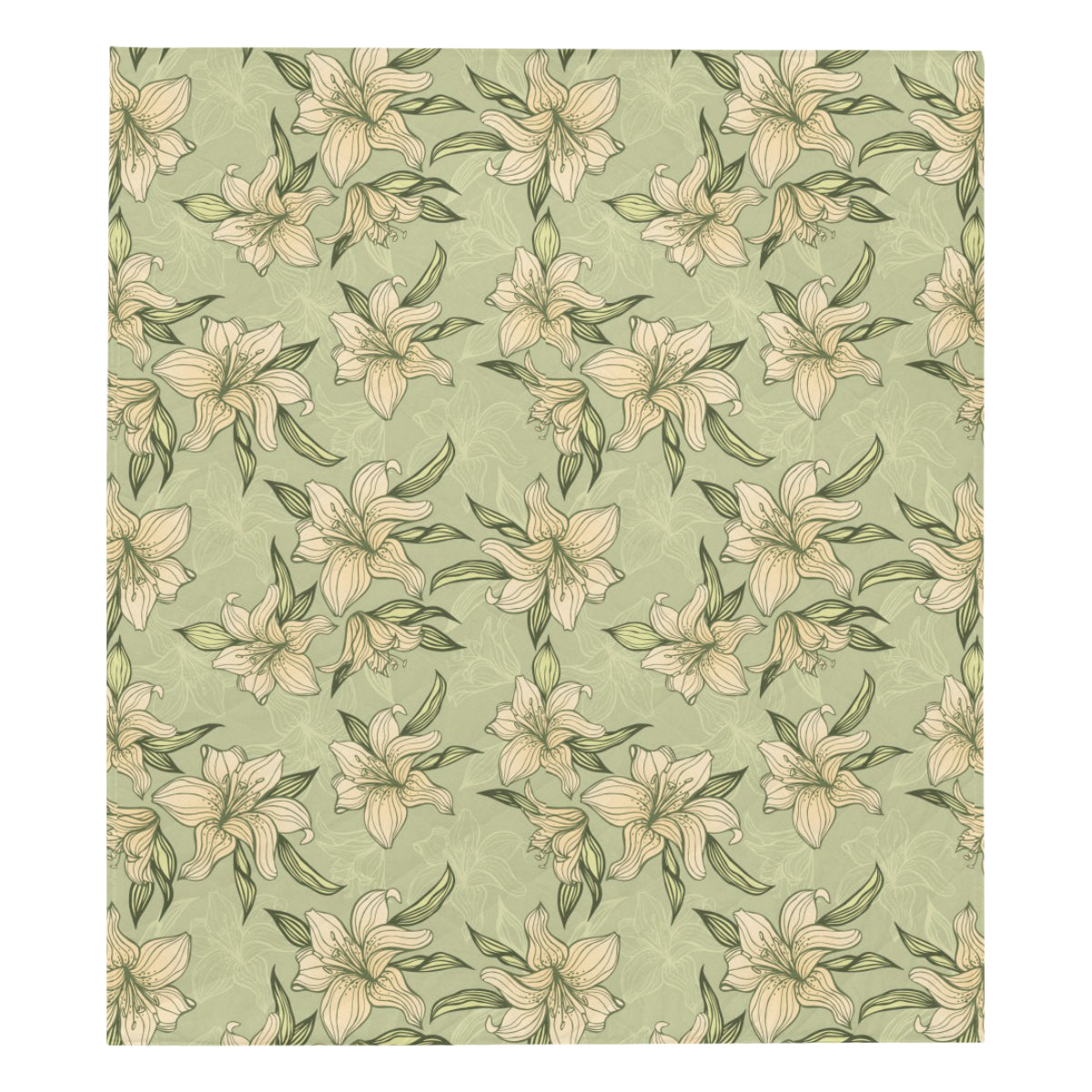 Lily Pattern Print Design LY06 Premium Quilt