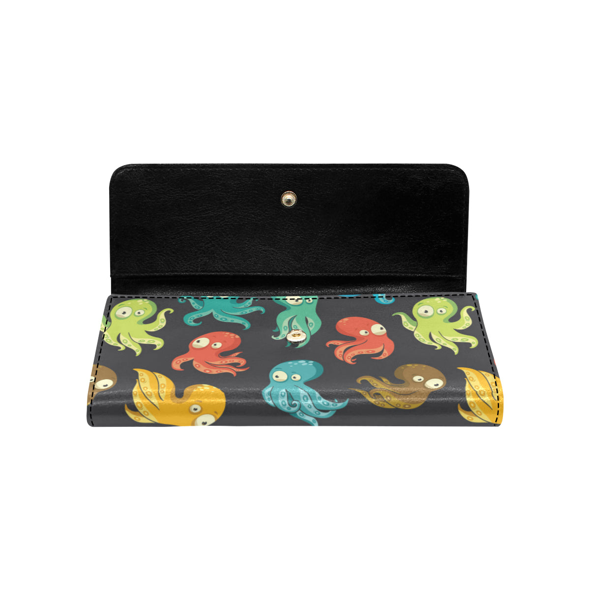 Octopus Pattern Print Design A01 Women's Trifold Wallet