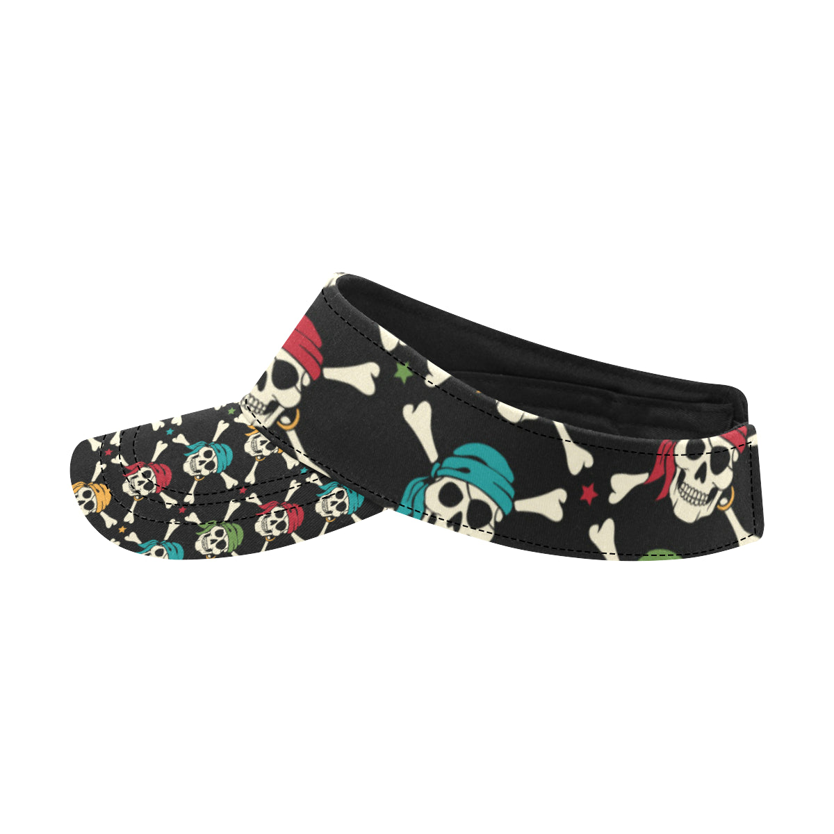 Pirate Pattern Print Design A01 Unisex Sun Visor
