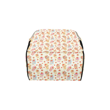 Cupcakes Strawberry Cherry Print Diaper Bag Backpack