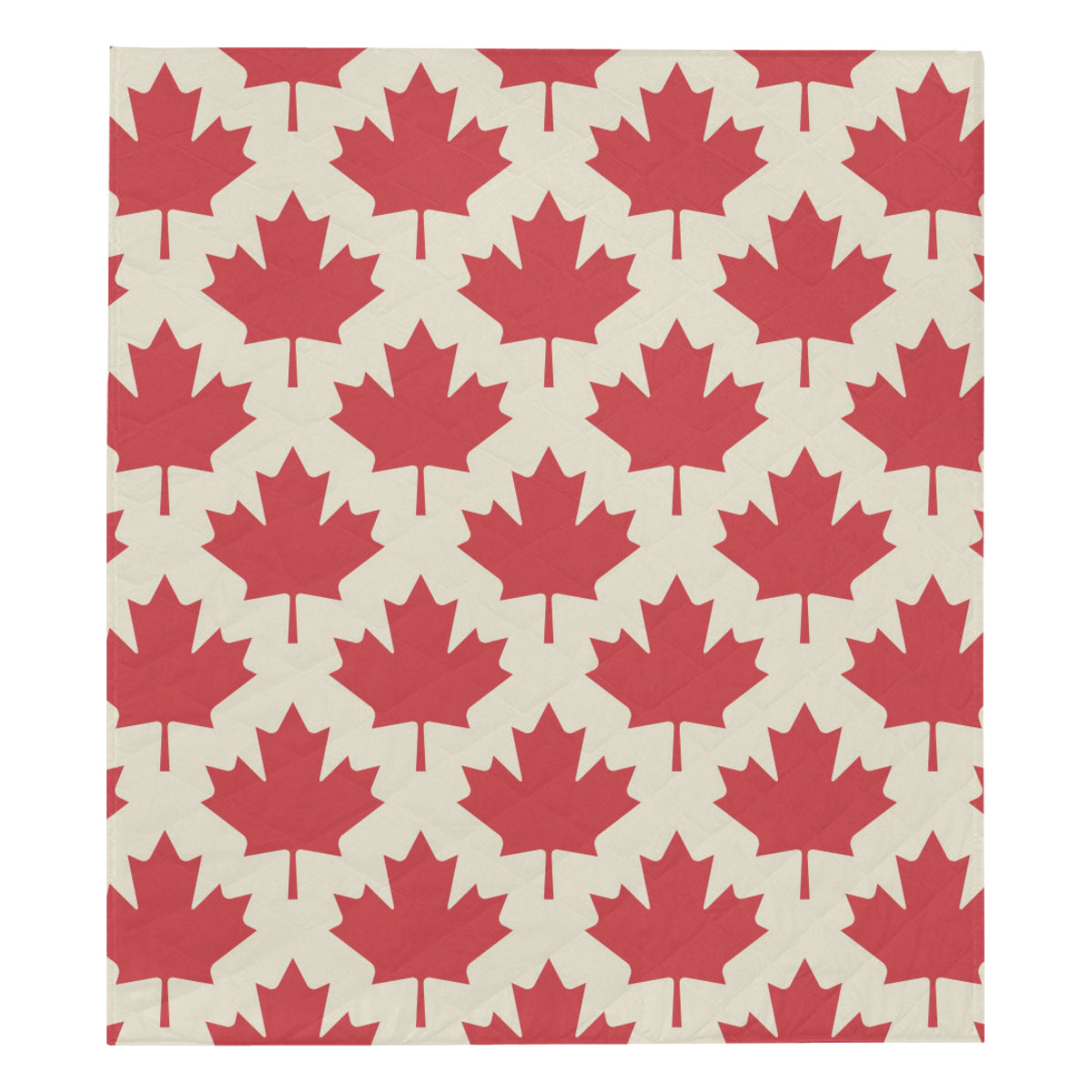 Maple Leaf Pattern Print Design 03 Premium Quilt
