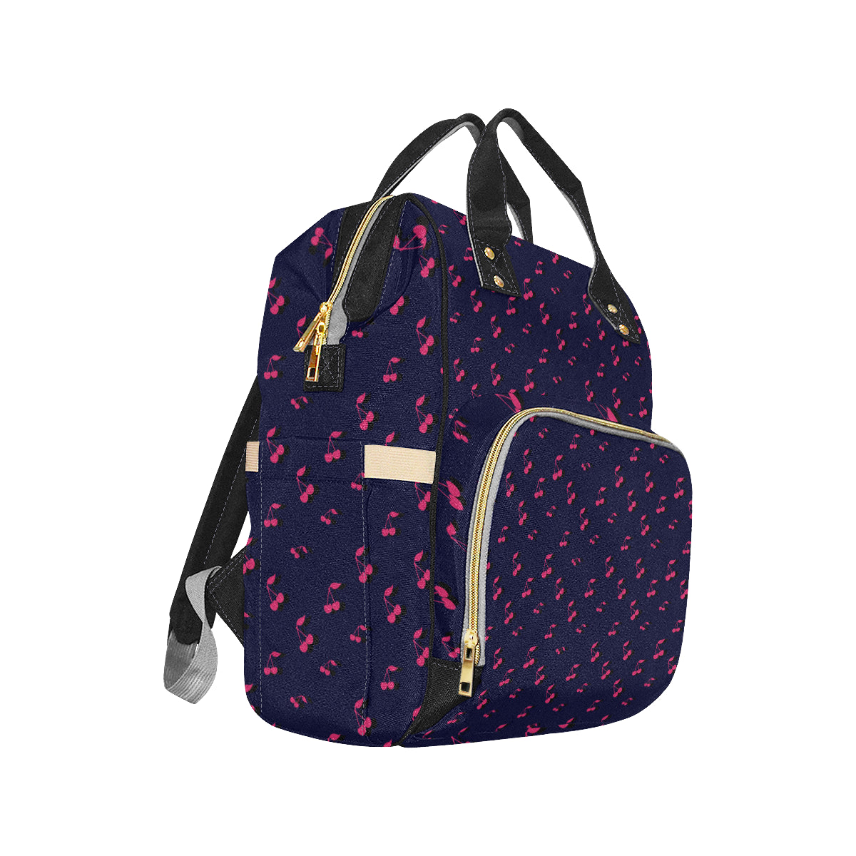 Cherry Pattern Print Design 02 Diaper Bag Backpack
