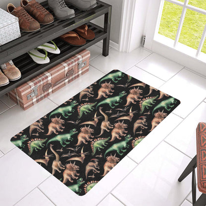 Dinosaur Print Pattern Rubber Doormat