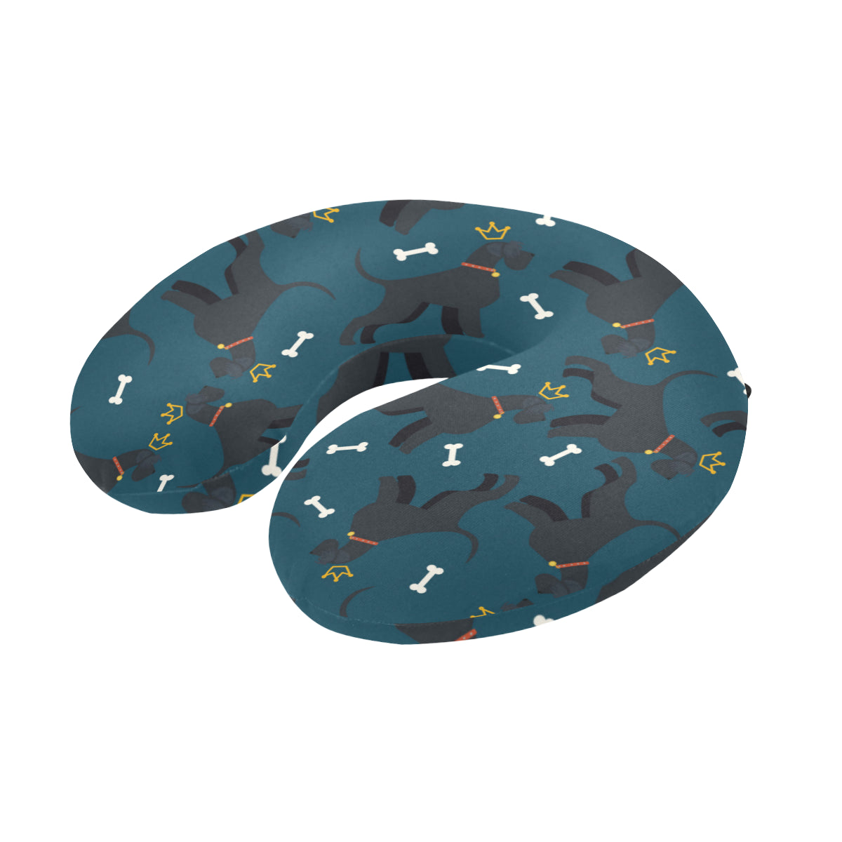 Schnauzers Pattern Print Design A04 U-Shaped Travel Neck Pillow
