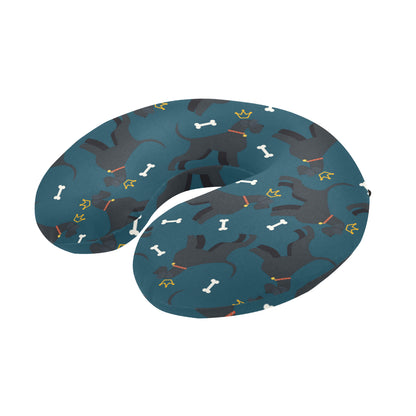 Schnauzers Pattern Print Design A04 U-Shaped Travel Neck Pillow