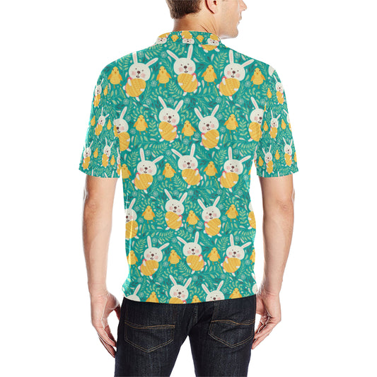 Easter Eggs Pattern Print Design RB02 Men Polo Shirt