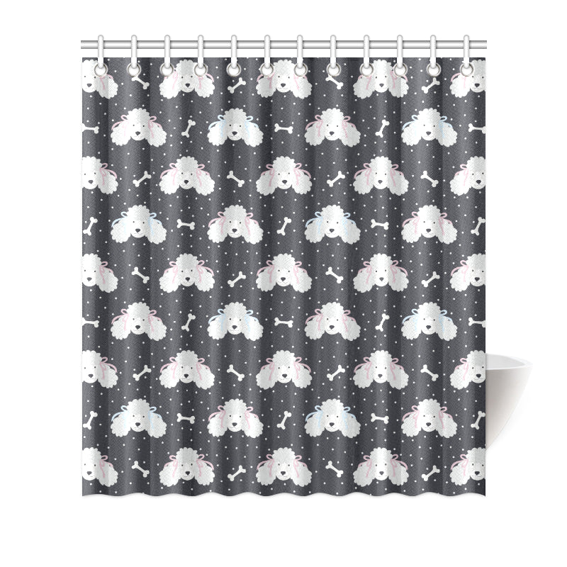Poodle Pattern Print Design A03 Shower Curtain