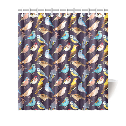 Bird Cute Print Pattern Shower Curtain