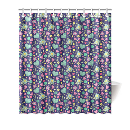 Crochet Pattern Print Design 02 Shower Curtain