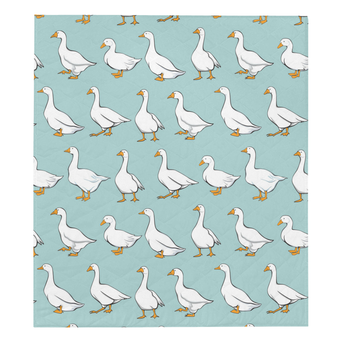 Goose Pattern Print Design 02 Premium Quilt