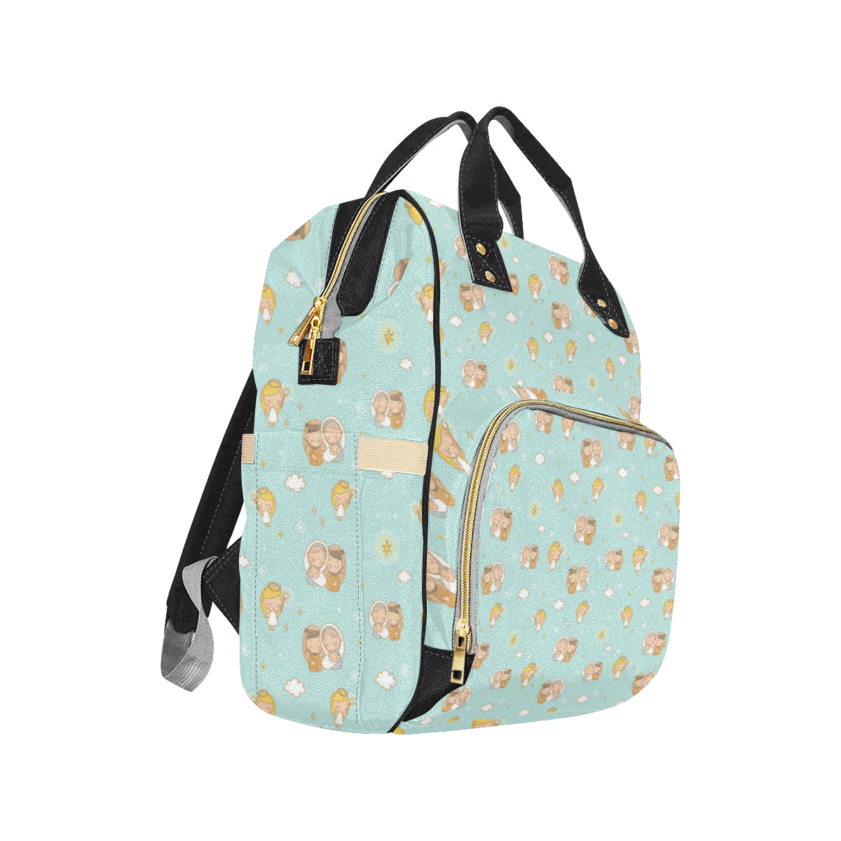 Christian Pattern Print Design 01 Diaper Bag Backpack
