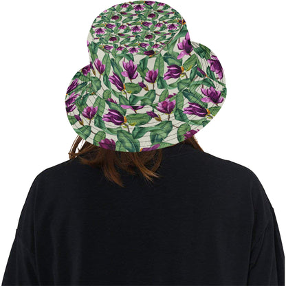 Magnolia Pattern Print Design MAG07 Unisex Bucket Hat