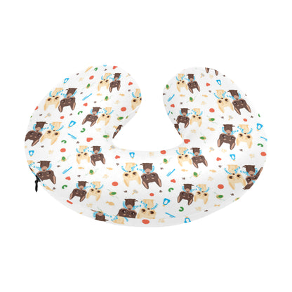 Chihuahua Pattern Print Design 06 U-Shaped Travel Neck Pillow