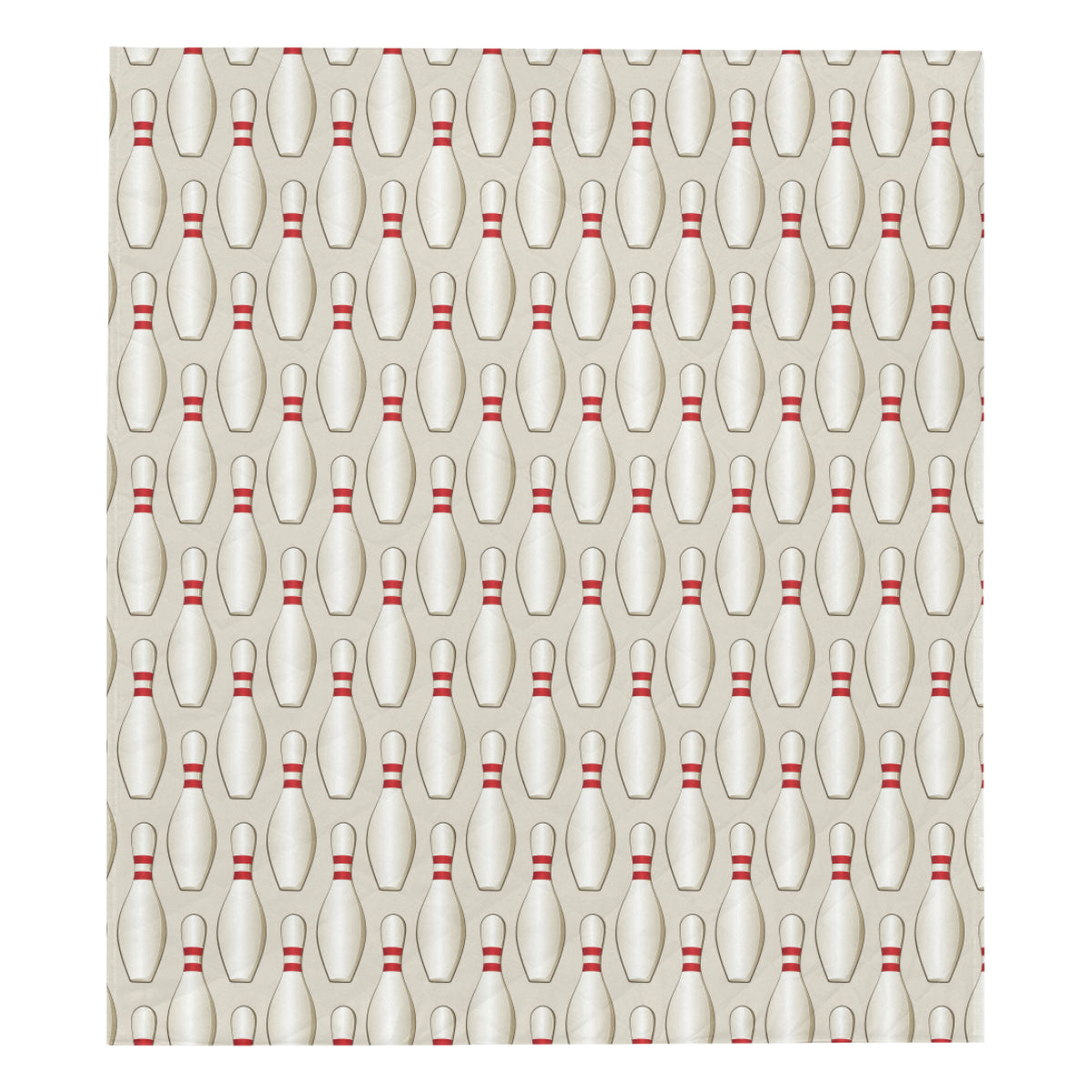 Bowling Pin Pattern Print Design 01 Premium Quilt