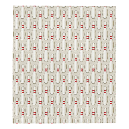 Bowling Pin Pattern Print Design 01 Premium Quilt