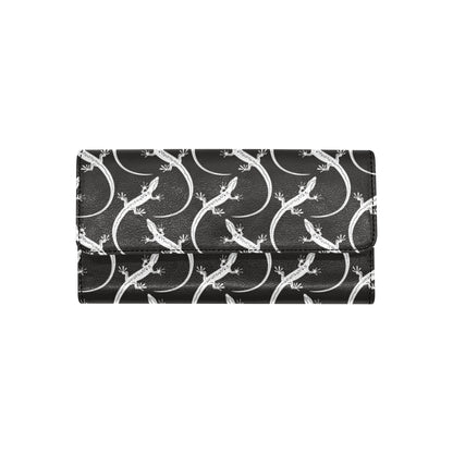 lizard Pattern Print Design 01 Women's Trifold Wallet