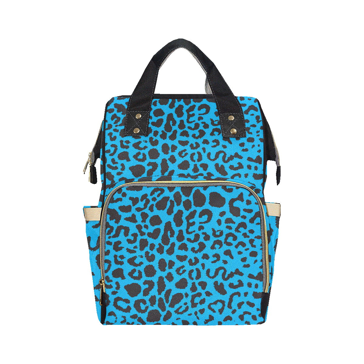 Cheetah Blue Print Pattern Diaper Bag Backpack