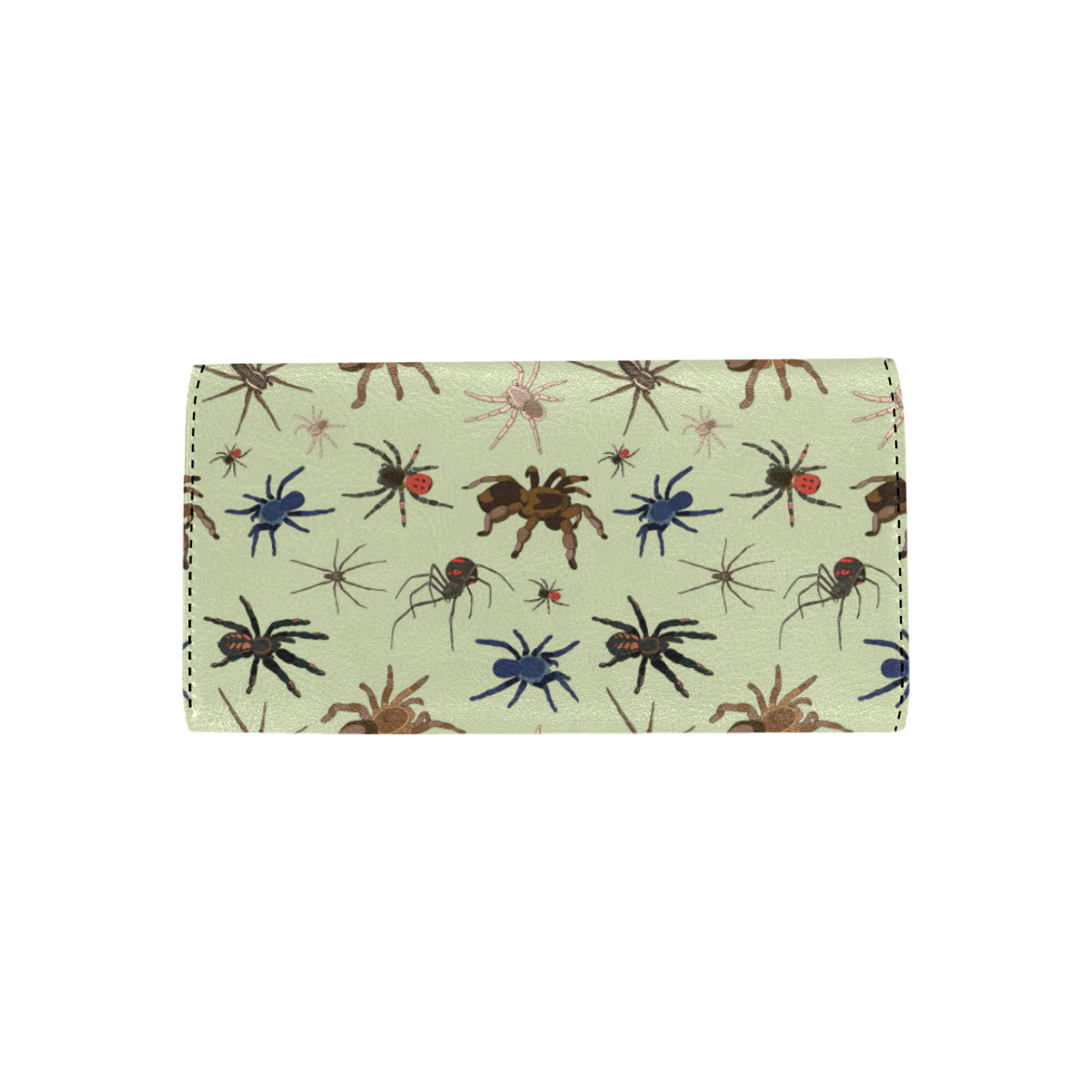 Tarantula Pattern Print Design 02 Women's Trifold Wallet
