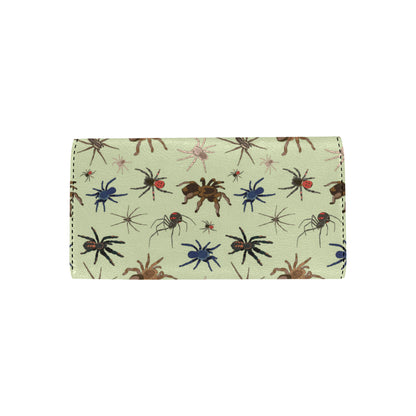 Tarantula Pattern Print Design 02 Women's Trifold Wallet