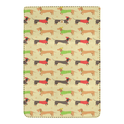 Dachshund Pattern Print Design 06 Women's Trifold Wallet