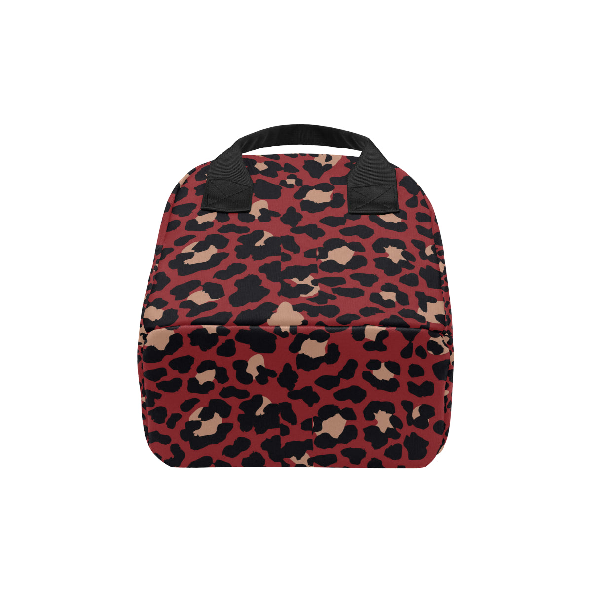 Cheetah Red Print Pattern Insulated Lunch Bag