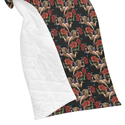 Cupid Pattern Print Design 05 Premium Quilt