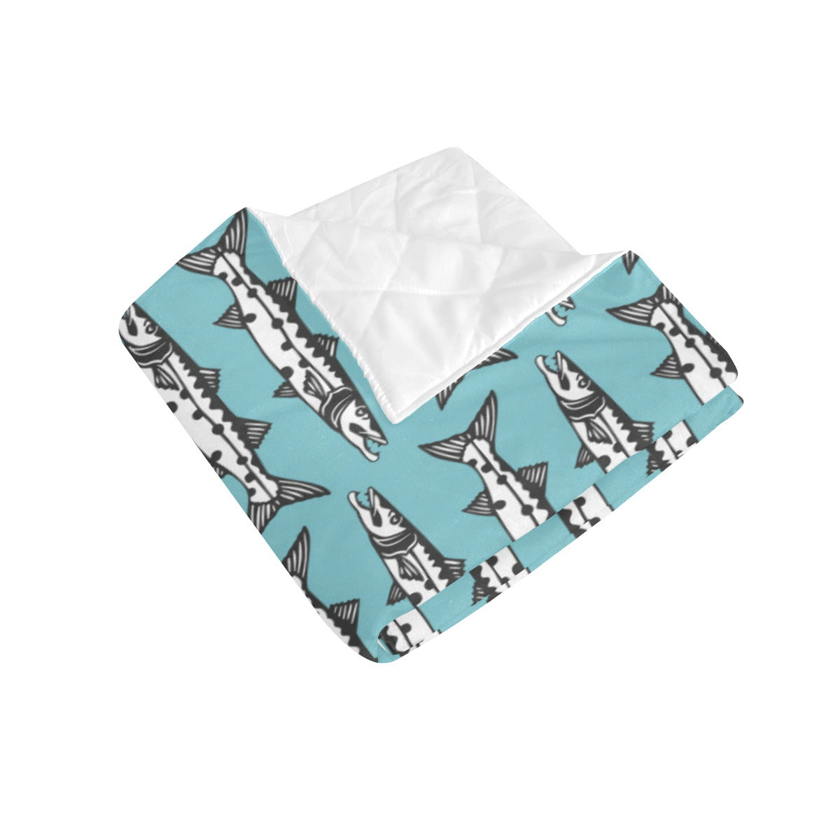 Barracuda Pattern Print Design 03 Premium Quilt