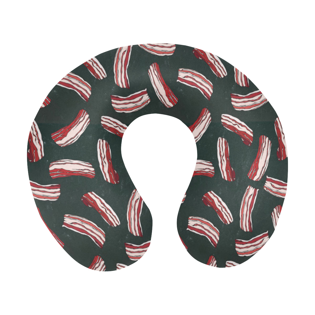Bacon Pattern Print Design 02 U-Shaped Travel Neck Pillow