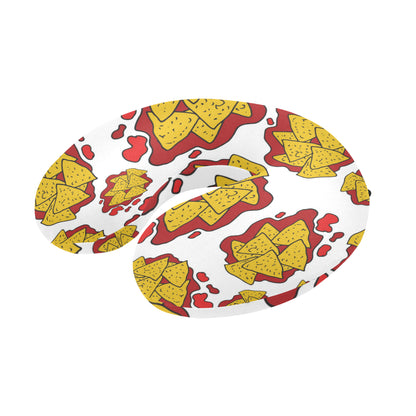 Nachos Pattern Print Design A03 U-Shaped Travel Neck Pillow