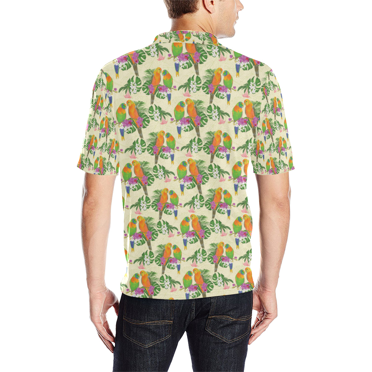 Conures Pattern Print Design 02 Men Polo Shirt
