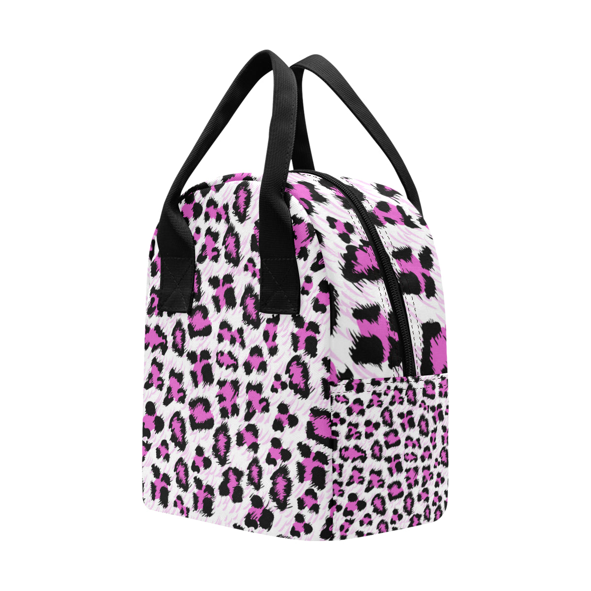 Leopard Pink Skin Print Insulated Lunch Bag