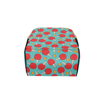 Ping Pong Pattern Print Design A01 Diaper Bag Backpack