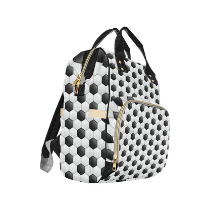 Soccer Ball Texture Print Pattern Diaper Bag Backpack