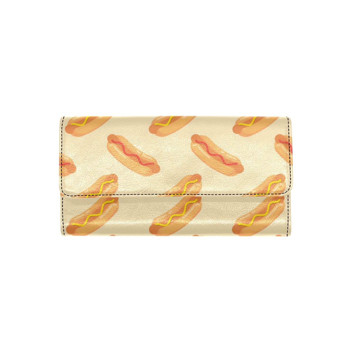 Hot Dog Pattern Print Design 05 Women's Trifold Wallet